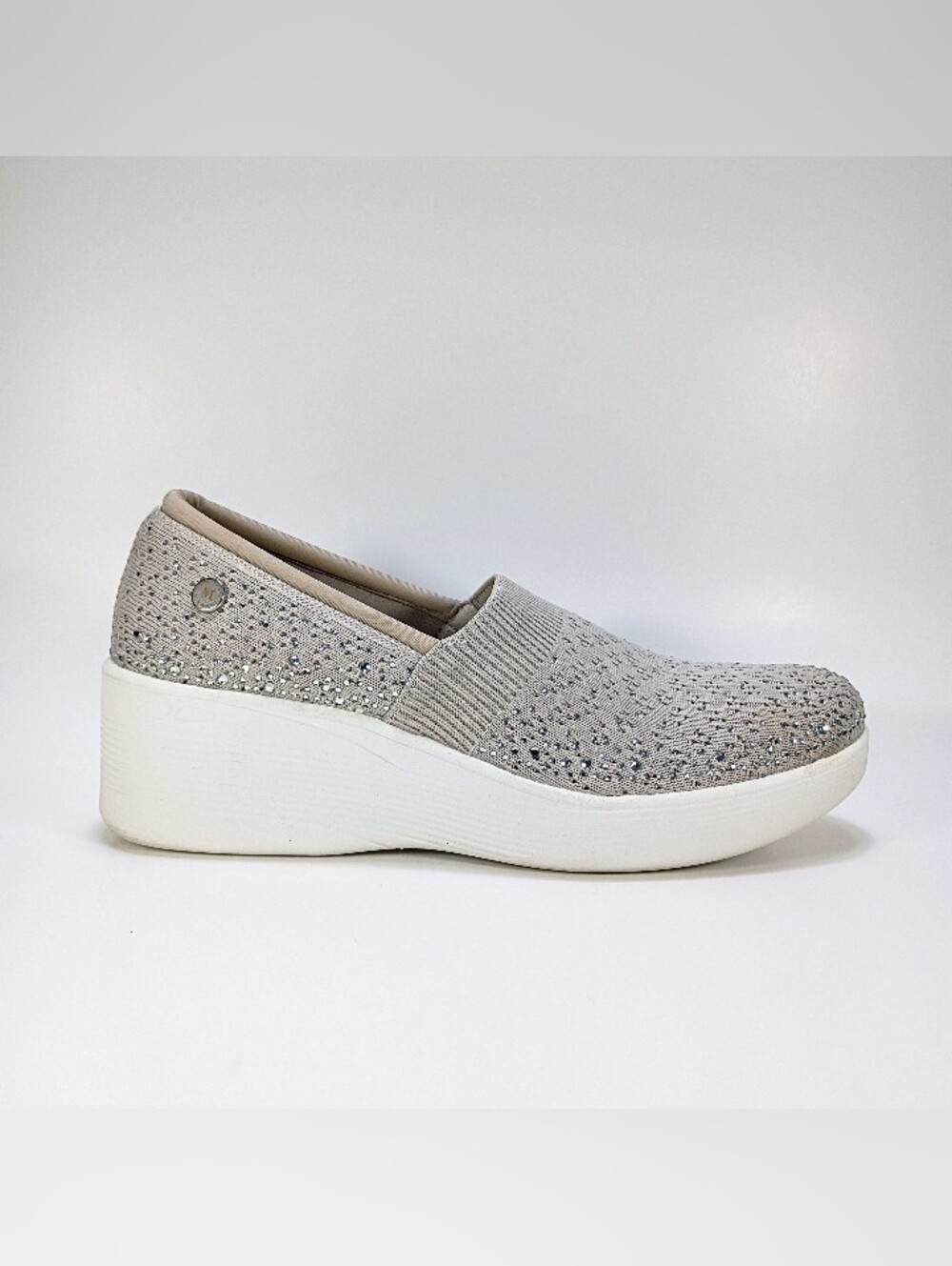 Martha Stewart x Skechers Pier-Lite  Reflections Womens 9 Gray Slip On Wedge